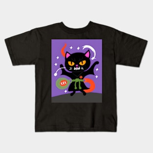 Cat Summoning Football Demon Kids T-Shirt